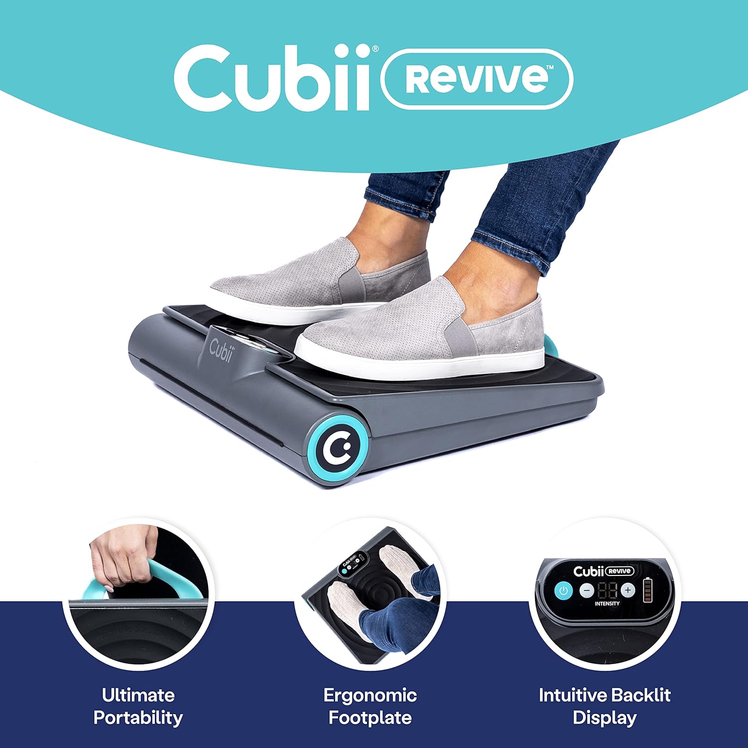 Cordless Portable Foot and Lower Leg Massager Vibration Foot Plate X754