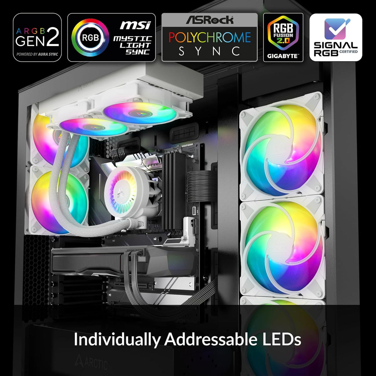 White 240 CPU AIO Water Cooler Z43410
