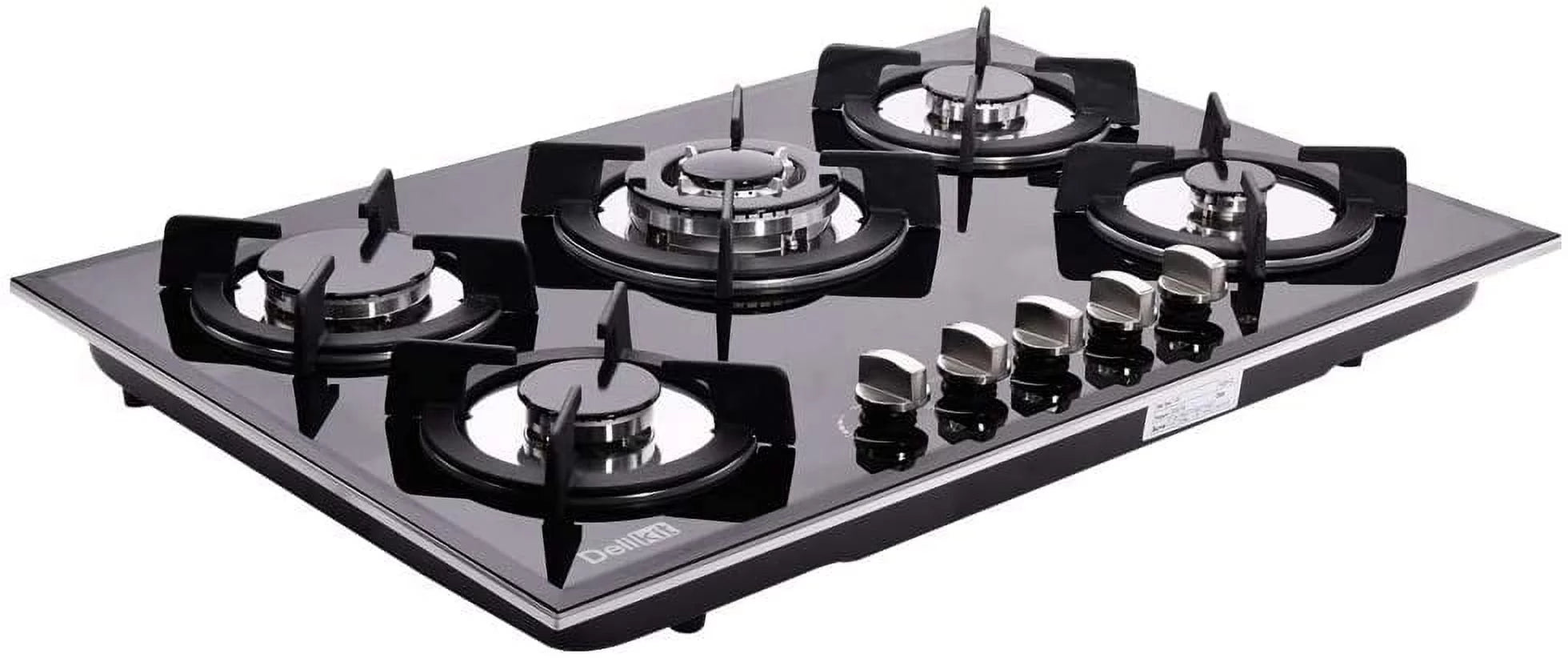30 inch Gas Cooktop Tempered Glass 5 Burners Stove Top A7614