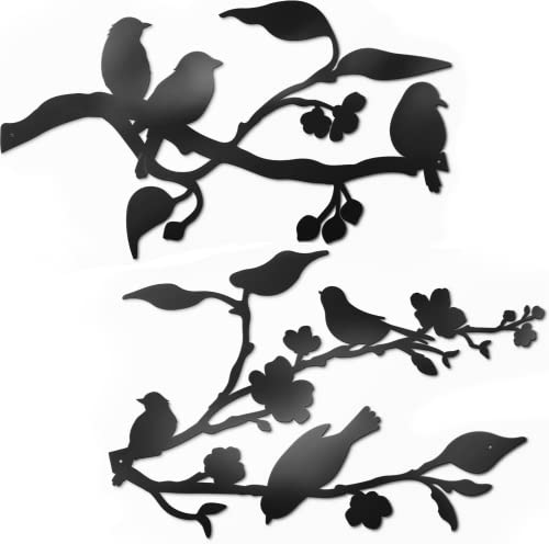Metal Birds Wall Art (Medium - 24"X10") Q3978