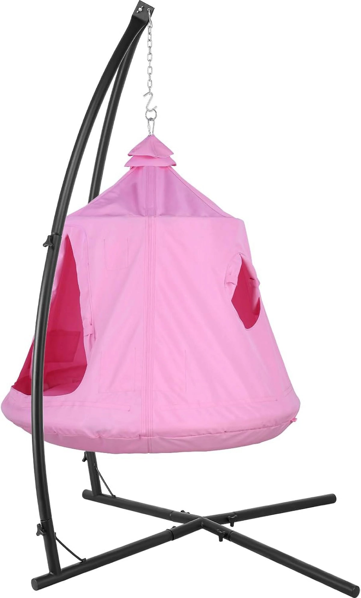 Pink Hanging Hammock Chair with Steel Stand G80558