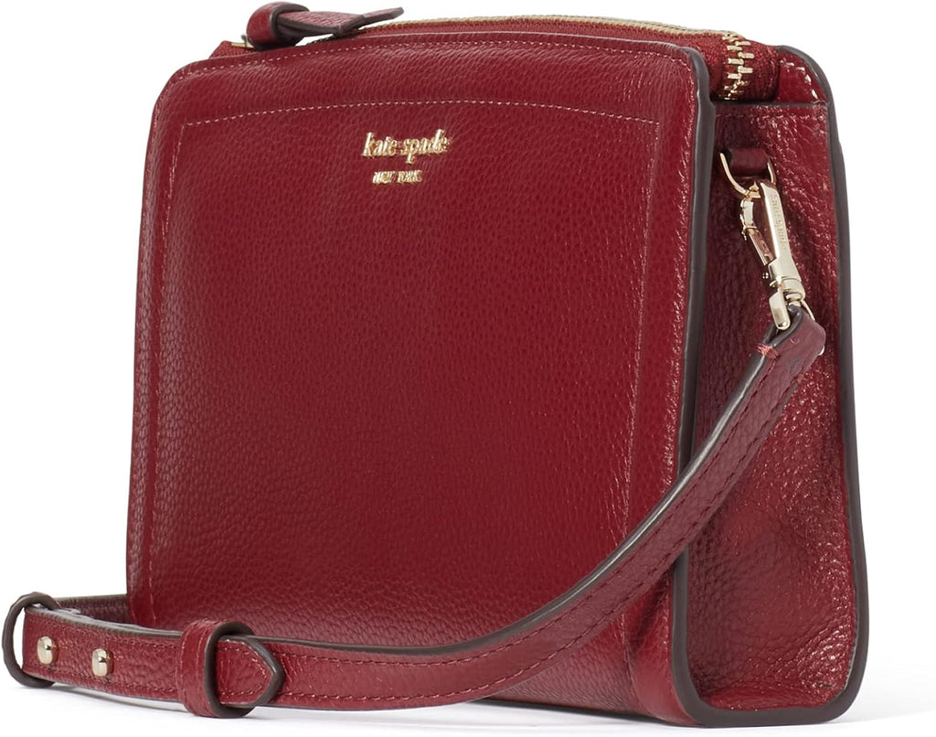 Pebbled Leather Small Crossbody Autumnal Red M855033