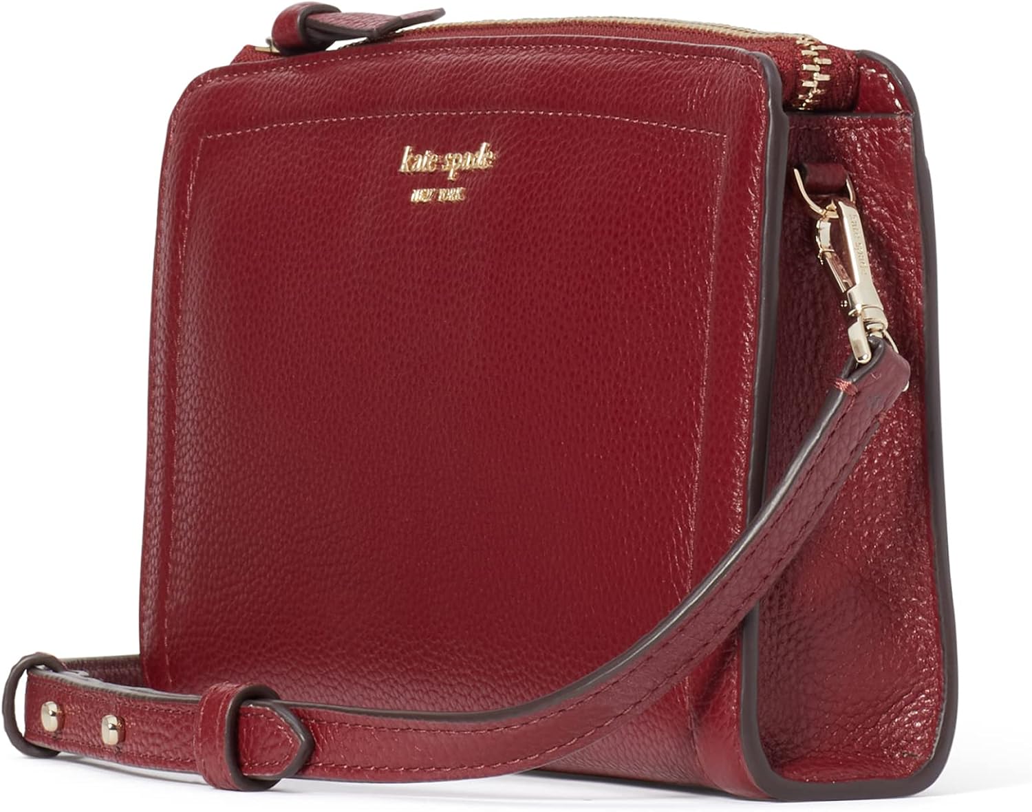 Pebbled Leather Small Crossbody Autumnal Red M855033