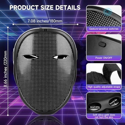 Programmable LED Halloween Mask A397153