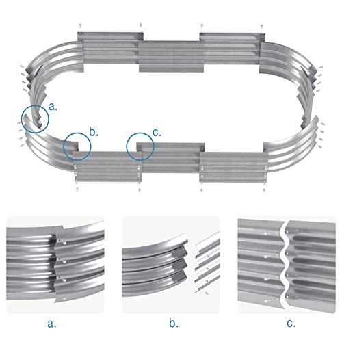Oval Galvanized Steel Planter Box D859