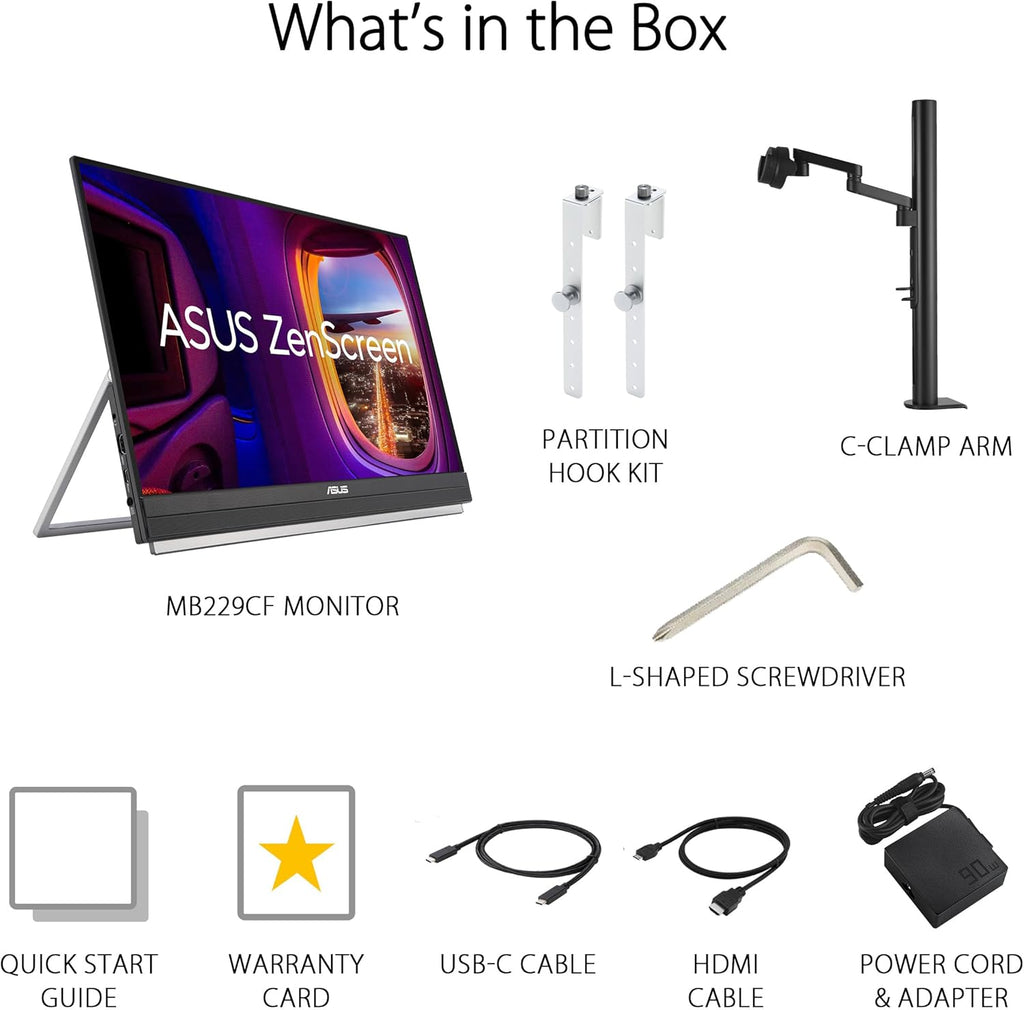 22” 1080P Portable Monitor Full HD IPS 100Hz USB-C S1674
