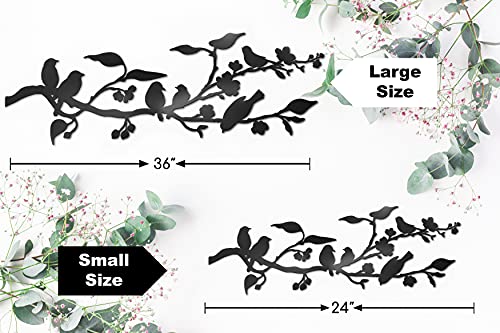 Metal Birds Wall Art (Medium - 24"X10") Q3978
