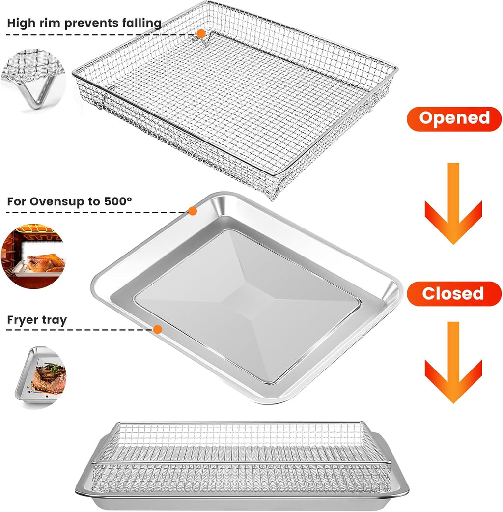 12.2 x 11 Inch Stainless Steel Mesh Air Fryer Basket M5094