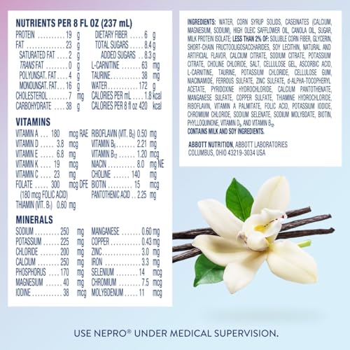 Vanilla Nutrition Shake, 19g Protein, 420 Calories, 8 fl oz, Pack of 24 R905