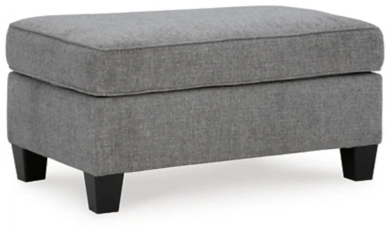 Chenille Smoke Ottoman P303