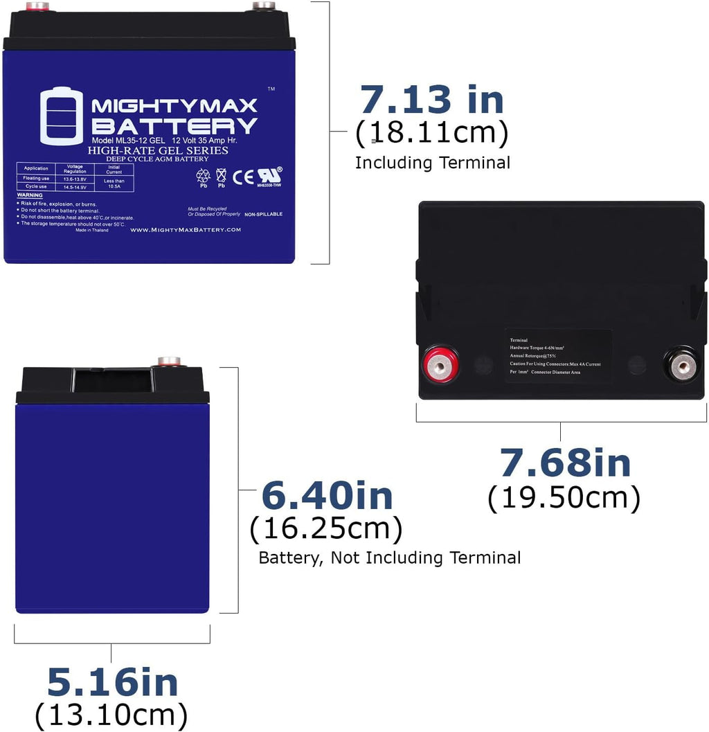 12V 35AH Gel Deep Cycle Battery F265158