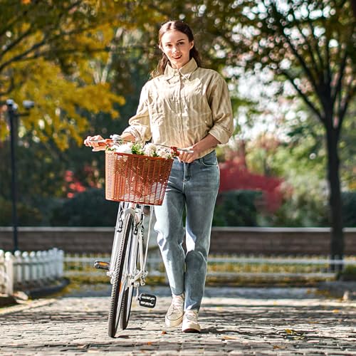 24 26 inch 1 Speed Step Through Cruiser Bike with Basket P59753
