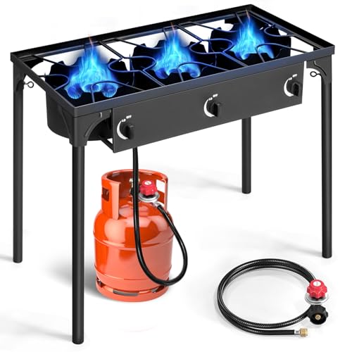 3 Burner Propane Gas Stove with Removable Legs F30325