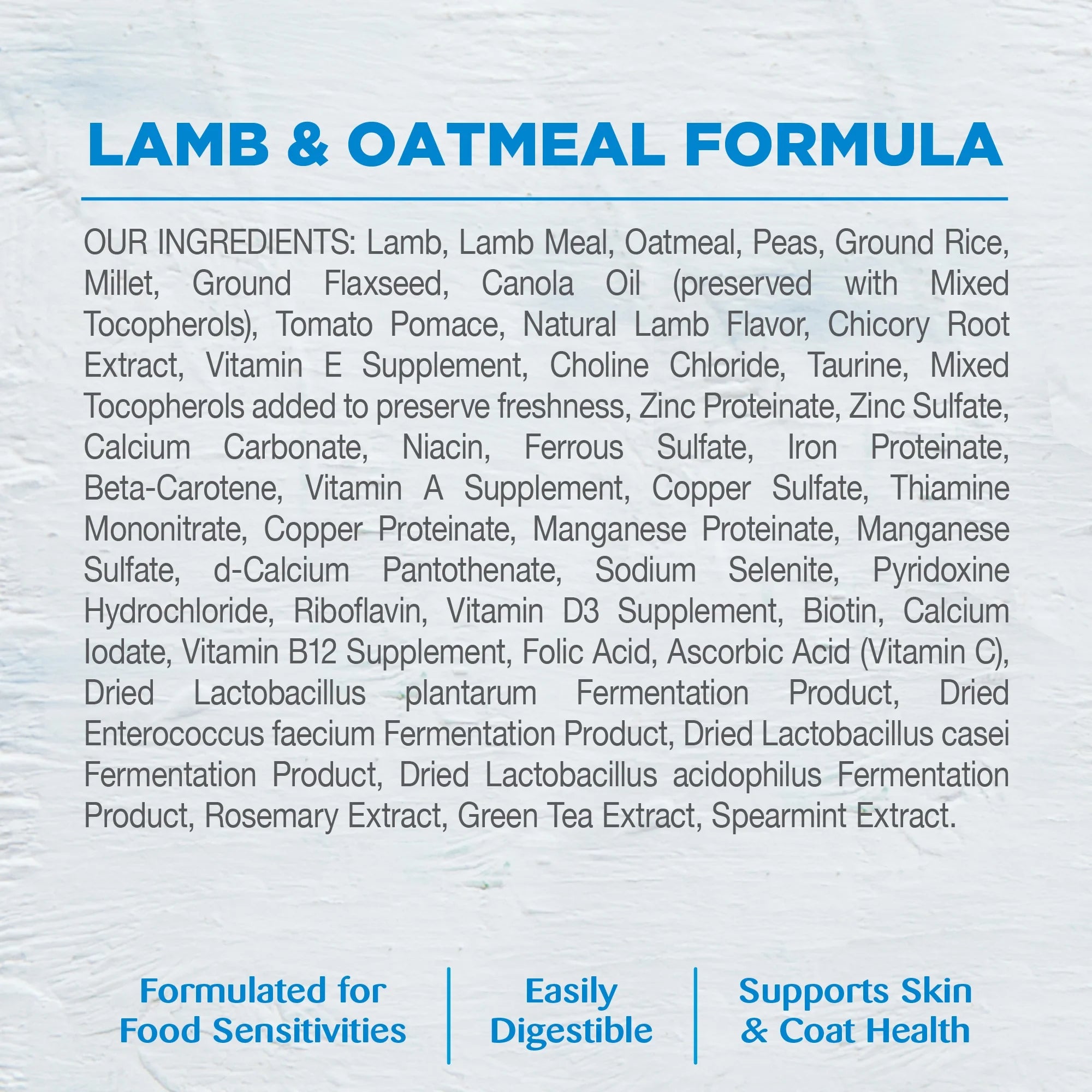 26-Pound Bag Lamb and Oatmeal Dry Dog Food W998