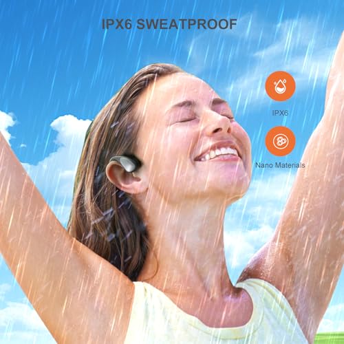 Bone Conduction Headphones with HD Mic, 12hrs Playtime, IPX6 Waterproof F24865