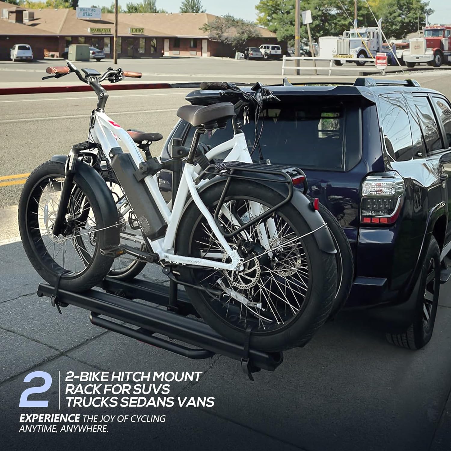 2" Hitch Bike Rack with Ramp for Fat Tire N169