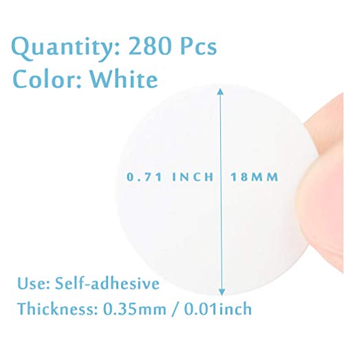 Self-Adhesive Screw Hole Stickers White (21mm) C83039