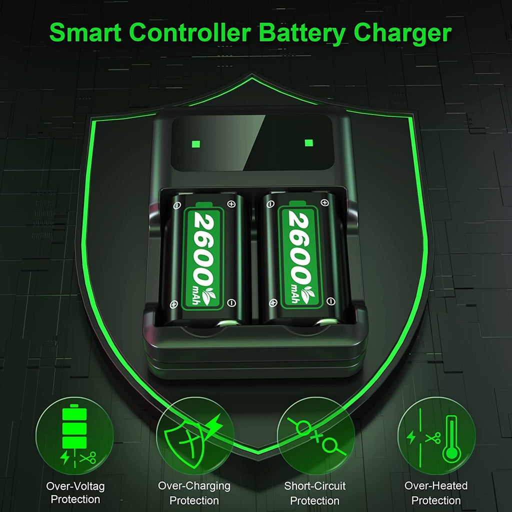 2x2600mAh Controller Battery Pack with Charger Station for Xbox K12502