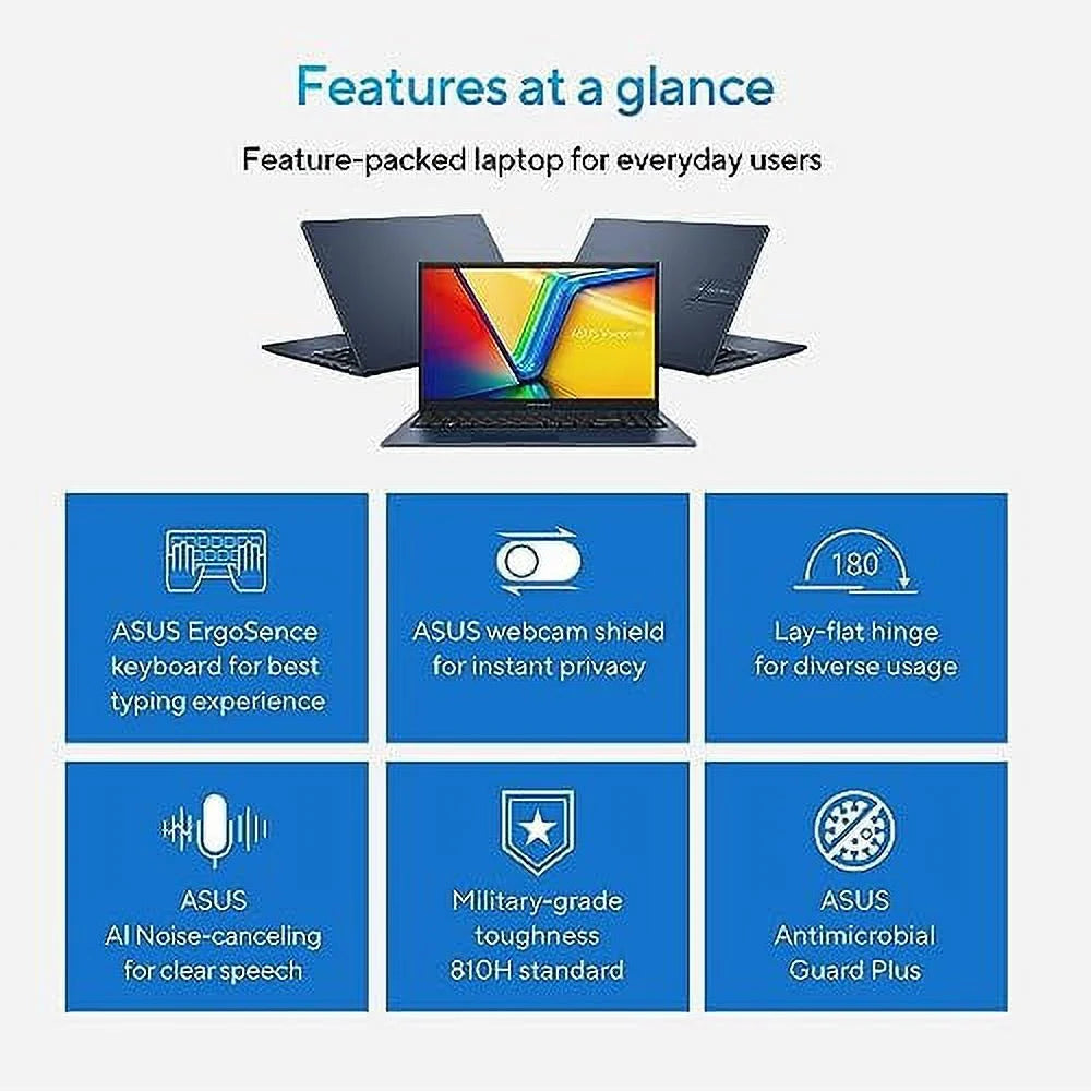 15.6" FHD Display Intel Core i3-1215U 16GB RAM 1TB SSD Windows 11 Home Laptop C3791