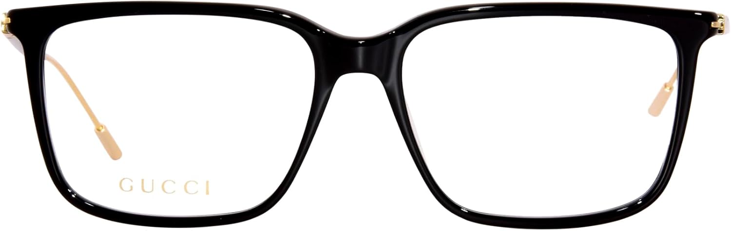 Black Rectangle Men's Eyeglasses U86526