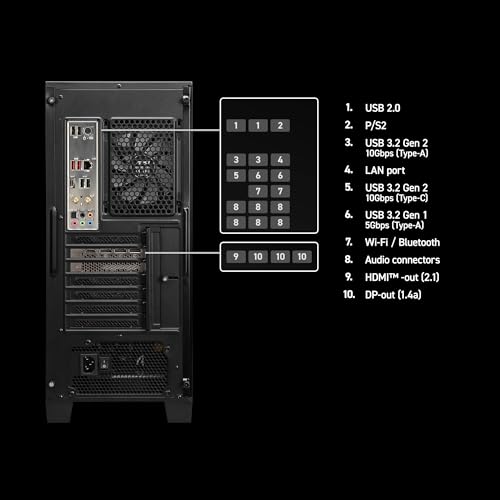 AMD R7-8700F GeForce RTX 5070 32GB DDR5 2TB m.2 NVMe SSD Windows 11 Home Gaming Desktop Y78137