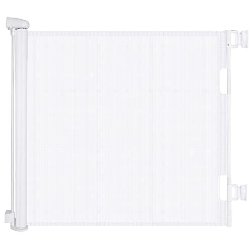 Retractable Baby Gate, 34”, Extends up to 55” Extra Wide Mesh Gate I543278