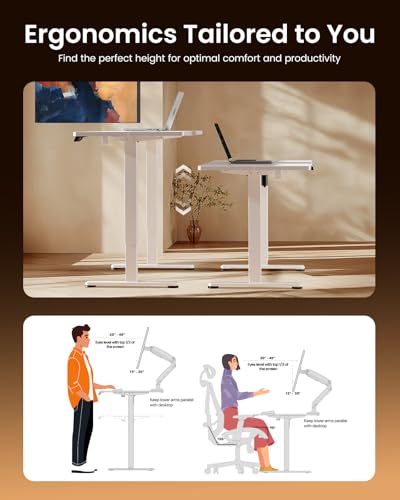48 x 24 Inches Height Adjustable Electric Standing Desk with Memory F174