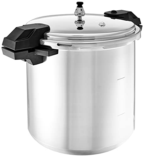 Polished Aluminum 22-Quart Pressure Cooker T3073