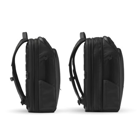 20L Water Resistant Expandable Black Backpack Y363614