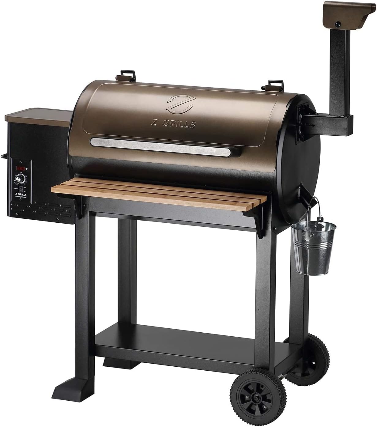 Pellet Grill & Smoker 8 in 1 BBQ Grill, 573 sq.in. Cooking Capacity, Bronze X598