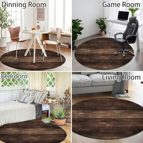 Small Round Area Rug 3ft Washable Carpet H923
