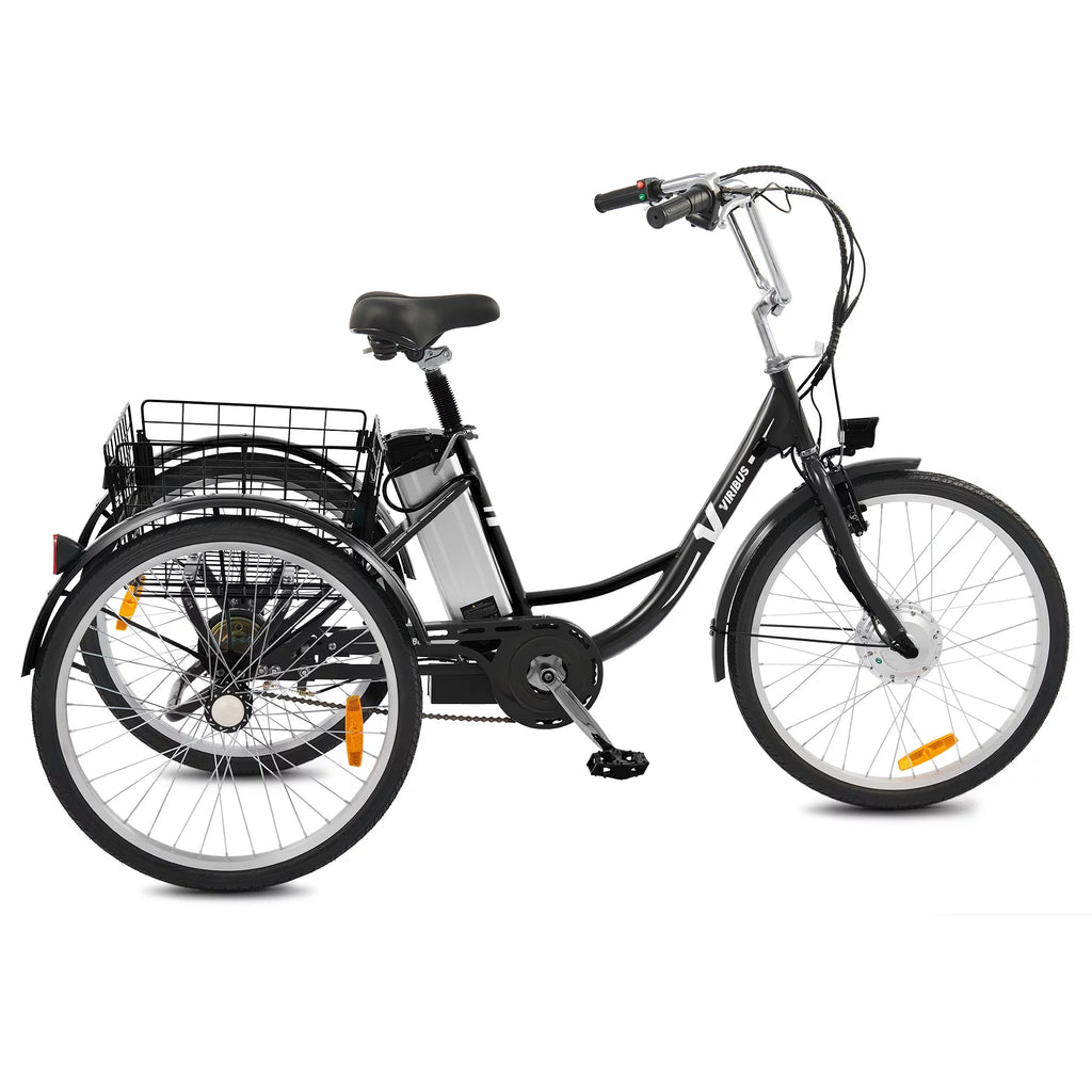 250W 26" 3 Wheel Electric Tricycle Black Y5162