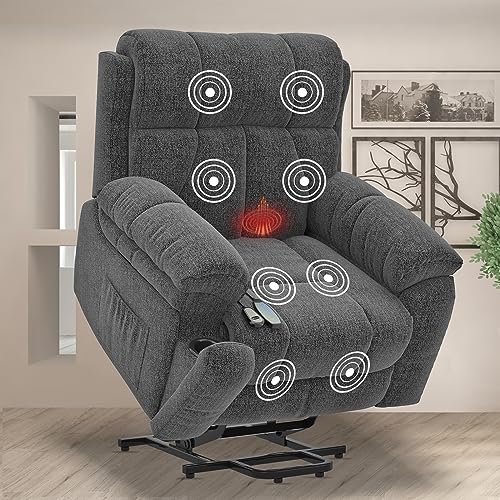 Super Oversized Lift Recliner with Massage and Heat S247