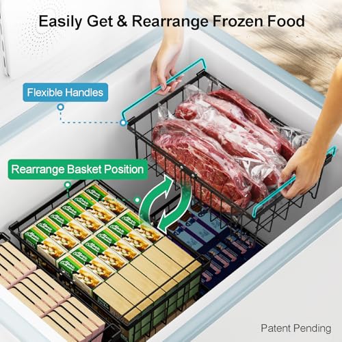Black 2 Pack Expandable Freezer Organizer Bins D822