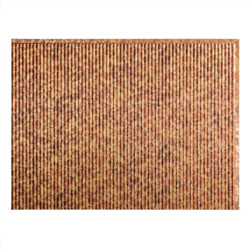 18in x 24in Rib Cracked Copper Backsplash Panel (5 Pack) D9713
