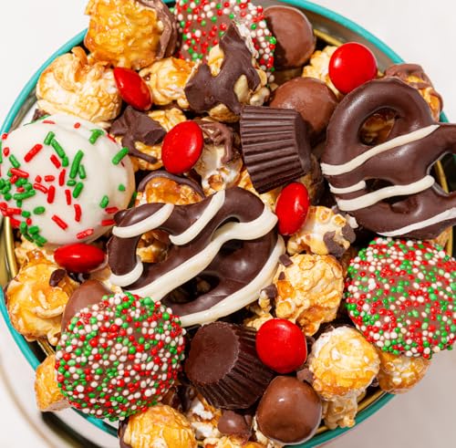 Christmas Gift Baskets with Chocolate, Cookies, Gourmet Snacks, Candy Brittle G466