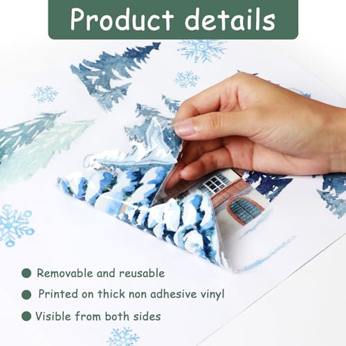 94 Pcs Christmas Tree & Reindeer Window Stickers U10948