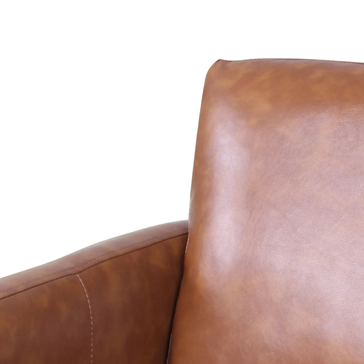 Faux Leather Swivel Accent Chair with Arms J60291