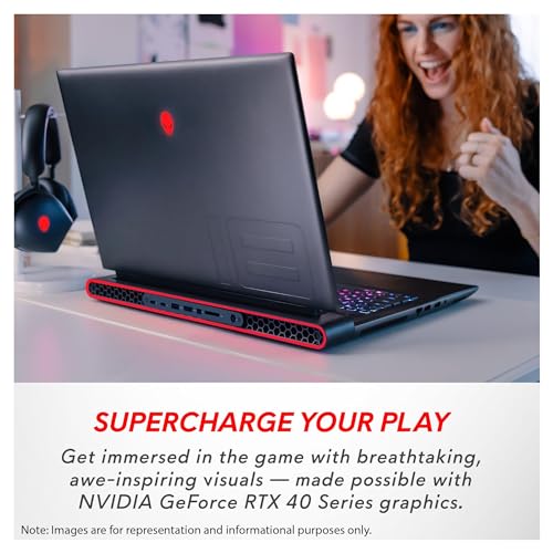 M18 Gaming Laptop, AMD Ryzen 9 7845HX, 32 GB DDR5 RAM, 2 TB SSD, NVIDIA GeForce RTX 4070, 18 FHD+ Display, Backlit Keyboard, Windows 11 Pro, Dark Metallic Moon B305894