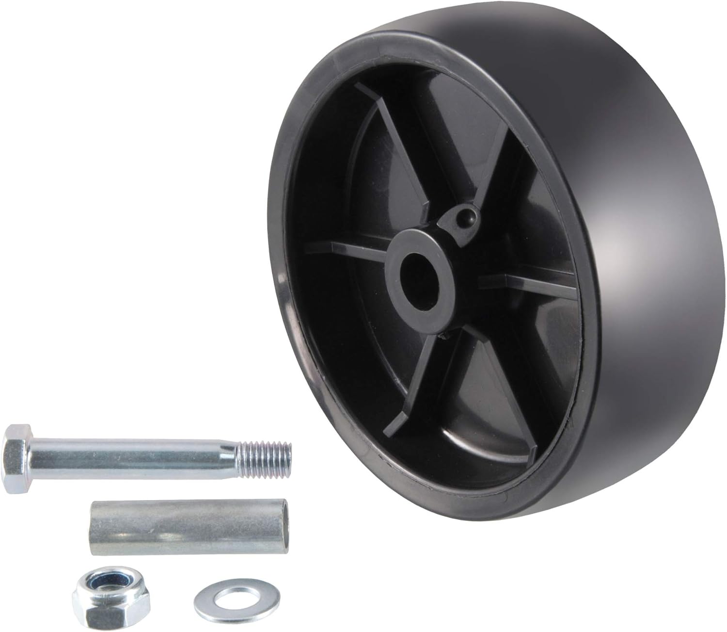 6-Inch Black Plastic Boat Trailer Jack Wheel S258246