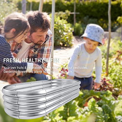 Oval Galvanized Steel Planter Box D859
