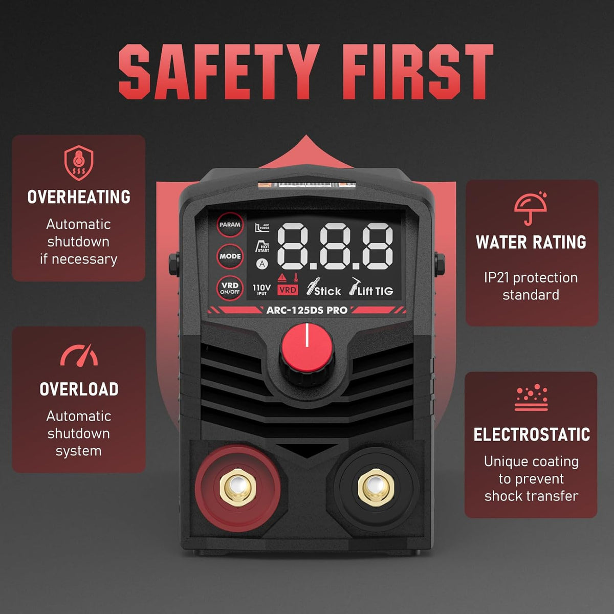 Large LED Display 125Amp Stick Welder U11023
