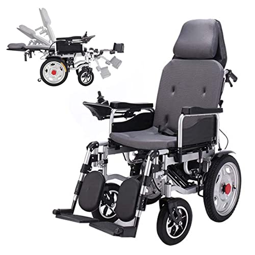 Grey Electric Wheelchair with Flip-Back Armrest & Swing-Away Leg Rests I52644