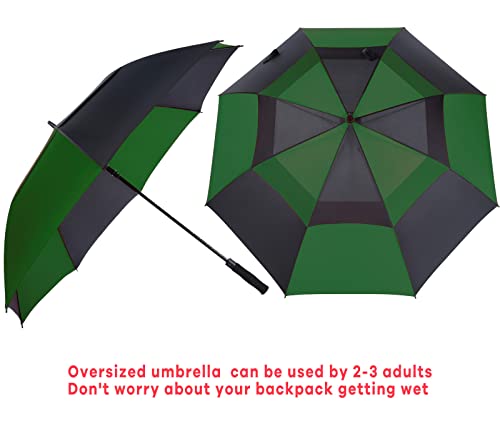 Large 62 Inch Double Canopy Windproof Waterproof Golf Umbrella J73192