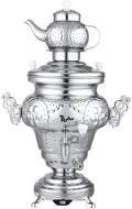 Electric Stainless Steel Samovar Tea Kettle (1 liter) Large Stainless Steel (5.0 Liters) Silver Y408
