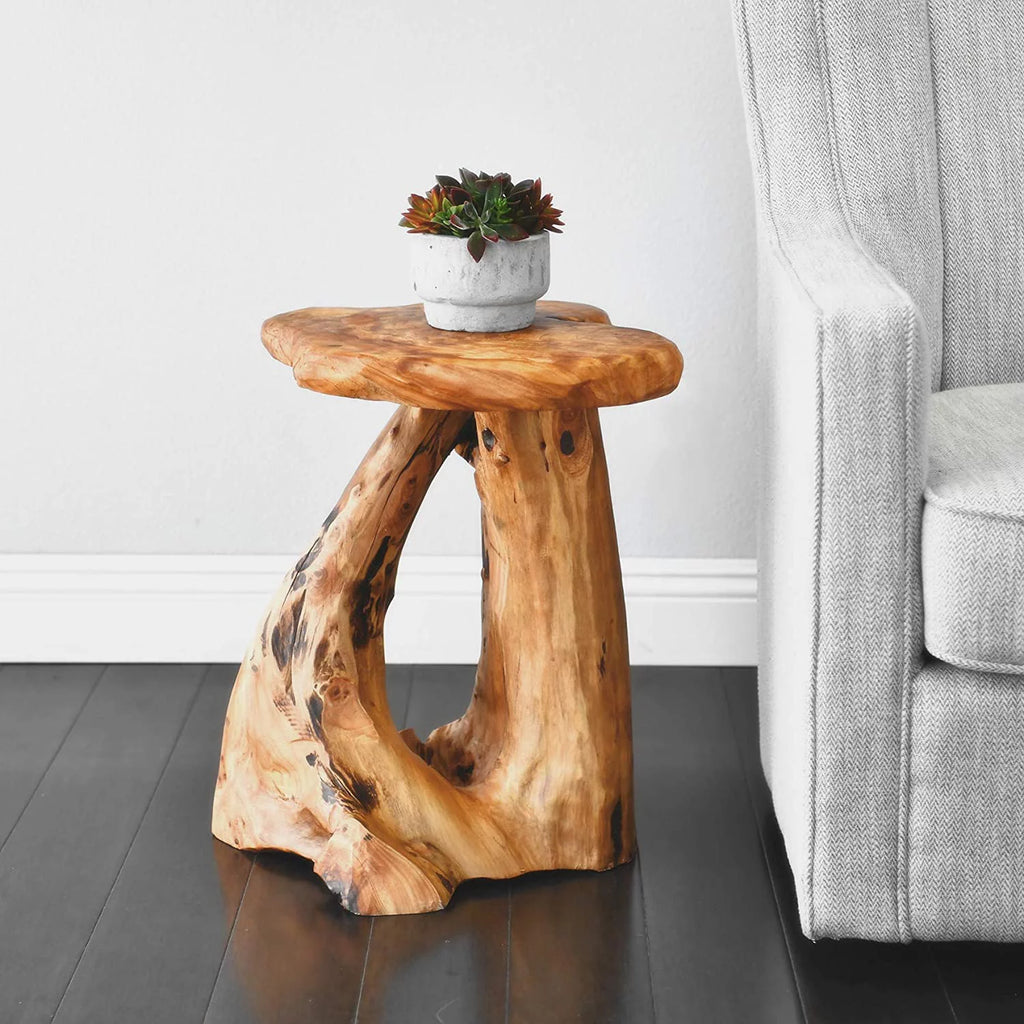 Tree Stump Side Table, 19" Tall R646