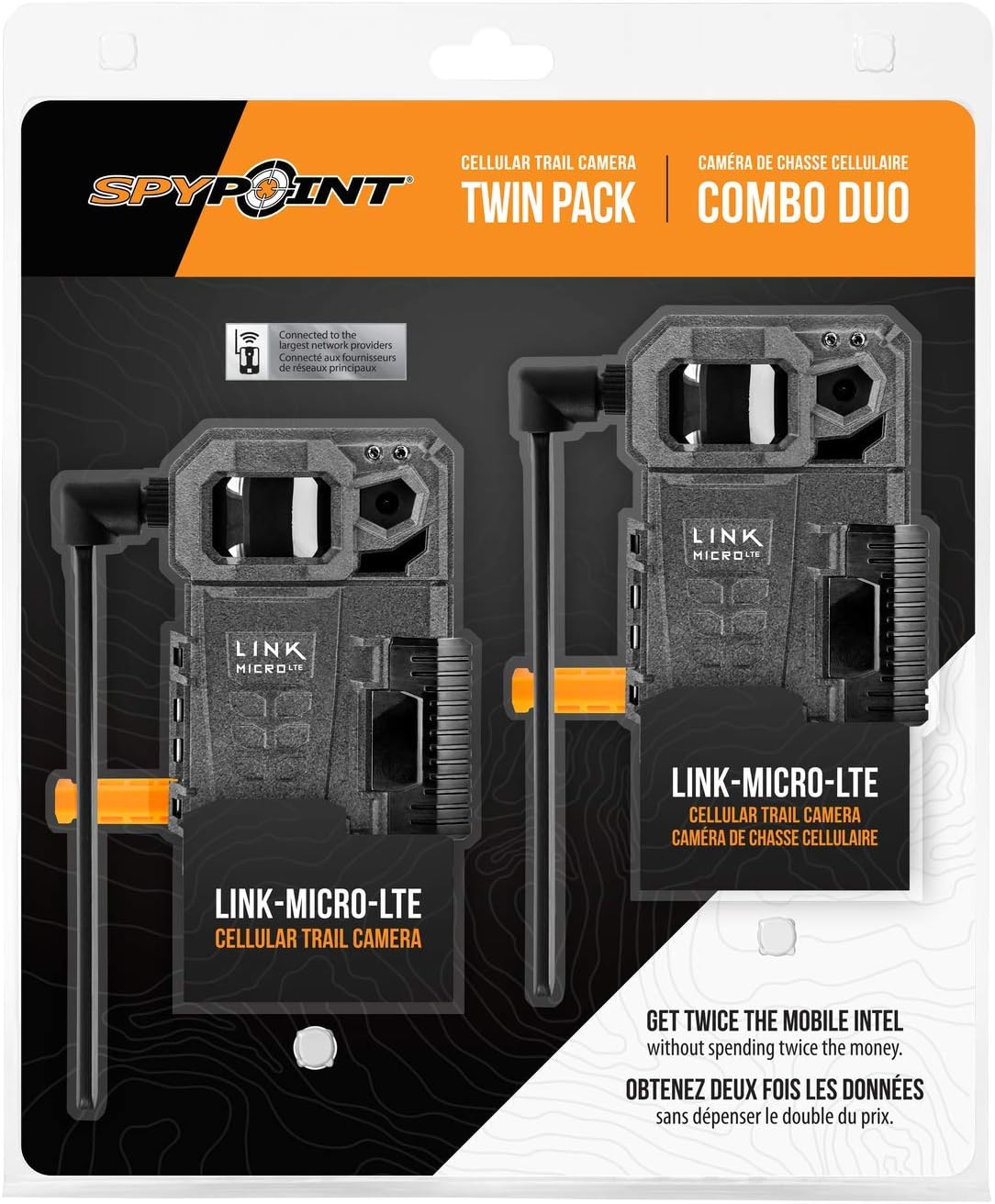 Cellular Trail Camera Twin Pack with Two SD Cards and Two Steel Cases A265