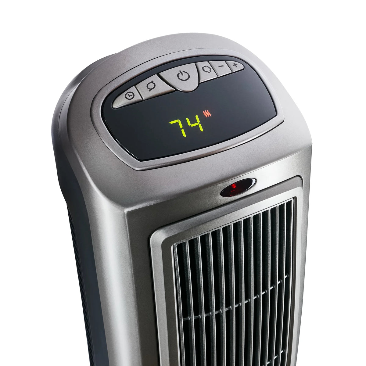 23" 1500W Oscillating Ceramic Space Heater with Timer, Remote, Silver I643
