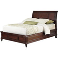King Size Mahogany Wood Sleigh Bed Q375