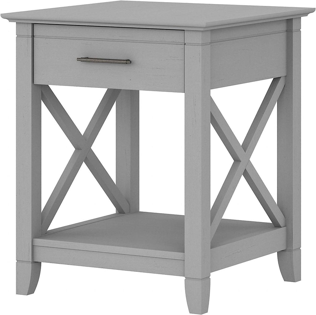 Cape Cod Gray End Table with Storage E8218